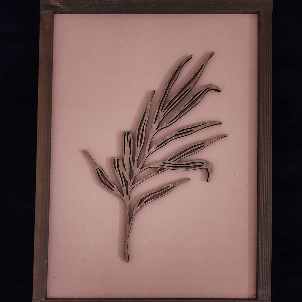 Hobby Lobby Brown and Pink Leaf Wall Art